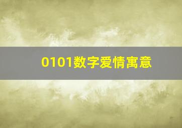 0101数字爱情寓意