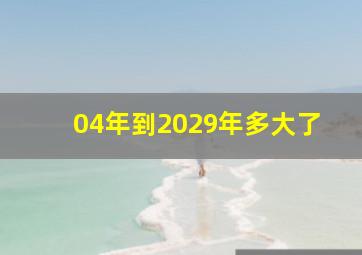 04年到2029年多大了