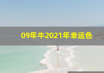 09年牛2021年幸运色