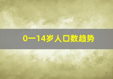 0一14岁人口数趋势