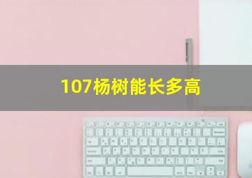 107杨树能长多高