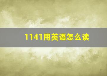 1141用英语怎么读