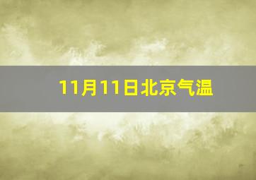 11月11日北京气温