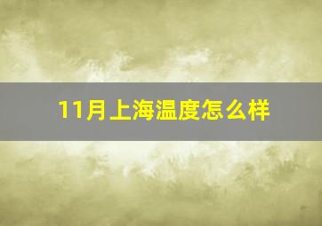 11月上海温度怎么样