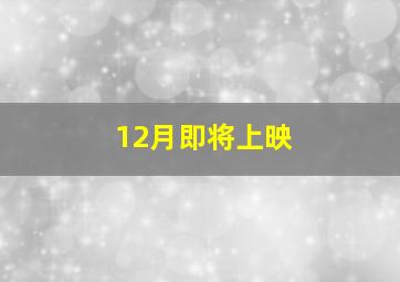 12月即将上映