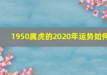 1950属虎的2020年运势如何