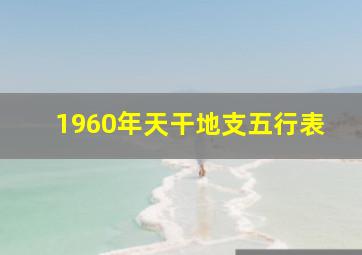 1960年天干地支五行表