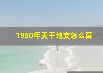 1960年天干地支怎么算