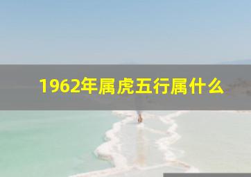 1962年属虎五行属什么