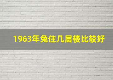 1963年兔住几层楼比较好