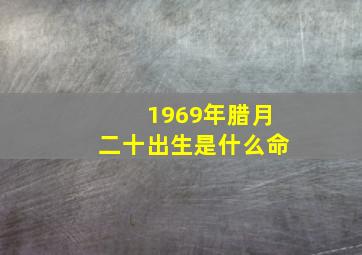 1969年腊月二十出生是什么命