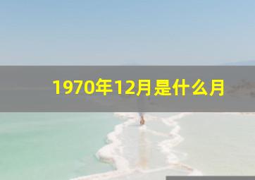 1970年12月是什么月