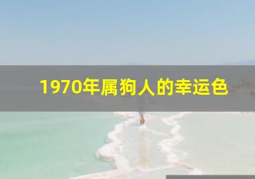 1970年属狗人的幸运色