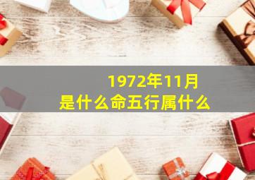 1972年11月是什么命五行属什么