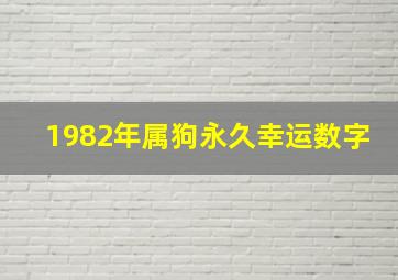 1982年属狗永久幸运数字