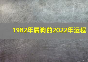 1982年属狗的2022年运程