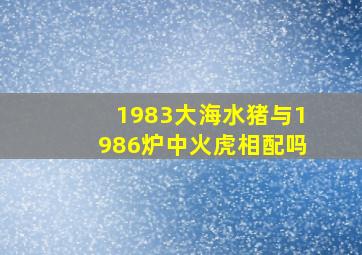 1983大海水猪与1986炉中火虎相配吗