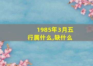 1985年3月五行属什么,缺什么