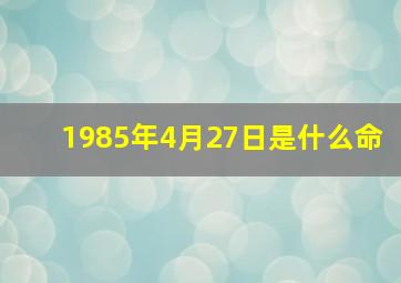 1985年4月27日是什么命