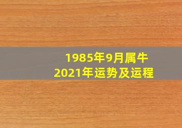 1985年9月属牛2021年运势及运程