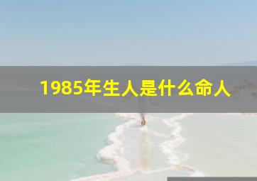 1985年生人是什么命人