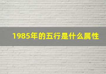 1985年的五行是什么属性