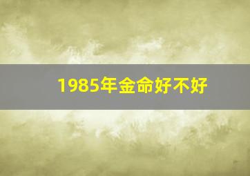 1985年金命好不好