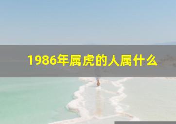 1986年属虎的人属什么