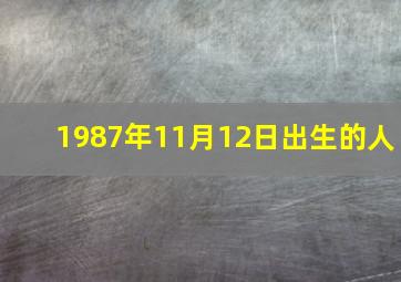 1987年11月12日出生的人