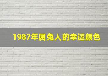 1987年属兔人的幸运颜色