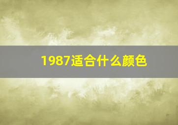 1987适合什么颜色