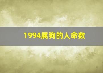 1994属狗的人命数