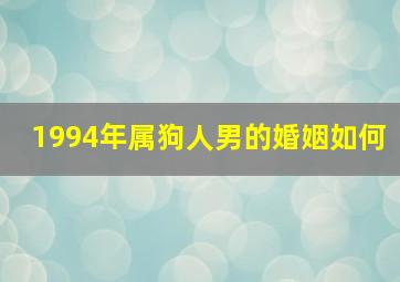 1994年属狗人男的婚姻如何