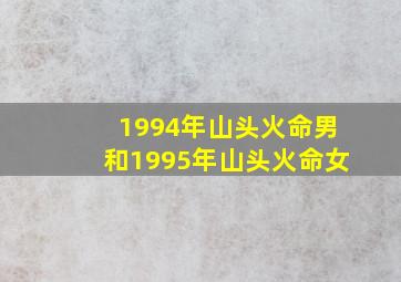 1994年山头火命男和1995年山头火命女