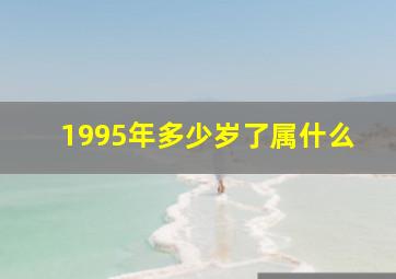 1995年多少岁了属什么