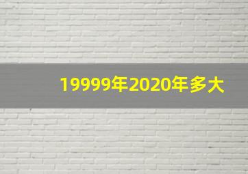 19999年2020年多大