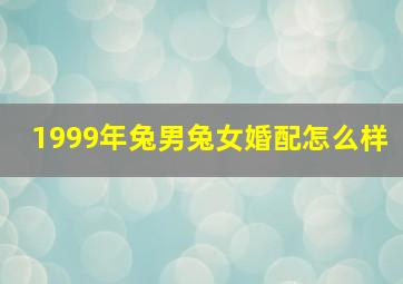 1999年兔男兔女婚配怎么样