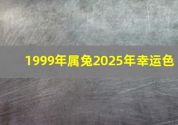 1999年属兔2025年幸运色