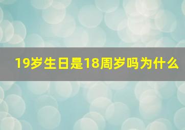 19岁生日是18周岁吗为什么