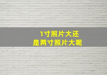 1寸照片大还是两寸照片大呢