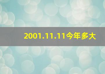 2001.11.11今年多大