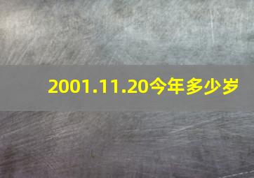 2001.11.20今年多少岁