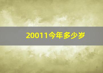 20011今年多少岁