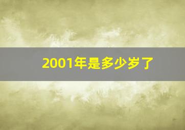 2001年是多少岁了