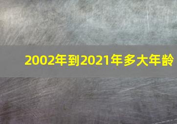 2002年到2021年多大年龄