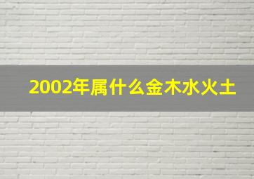 2002年属什么金木水火土