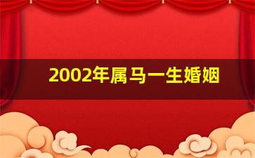 2002年属马一生婚姻