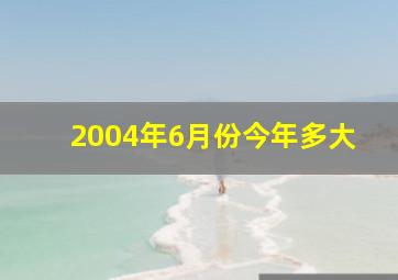 2004年6月份今年多大