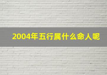 2004年五行属什么命人呢