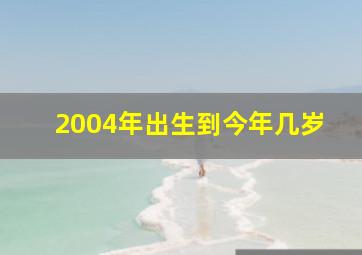 2004年出生到今年几岁